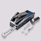 FACAIIO Schlüsselloses Aluminium, drehbar, für Glastüren, Bodenmontage, mit sichtbarem Sicherheitsnadel, Aluminiumlegierung