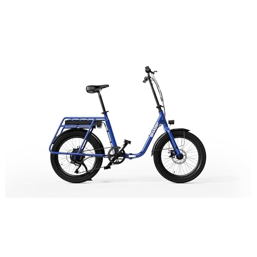 SHARP BD03EBL - faltbares e-Bike - 20 Zoll Klapprad für Camping & Pendler (250W Motor, Tiefeinsteiger, 10,4 Ah Batterie, Shimano 7-Gang, Scheibenbremsen, 25km/h, bis zu 40km Reichweite) - blau