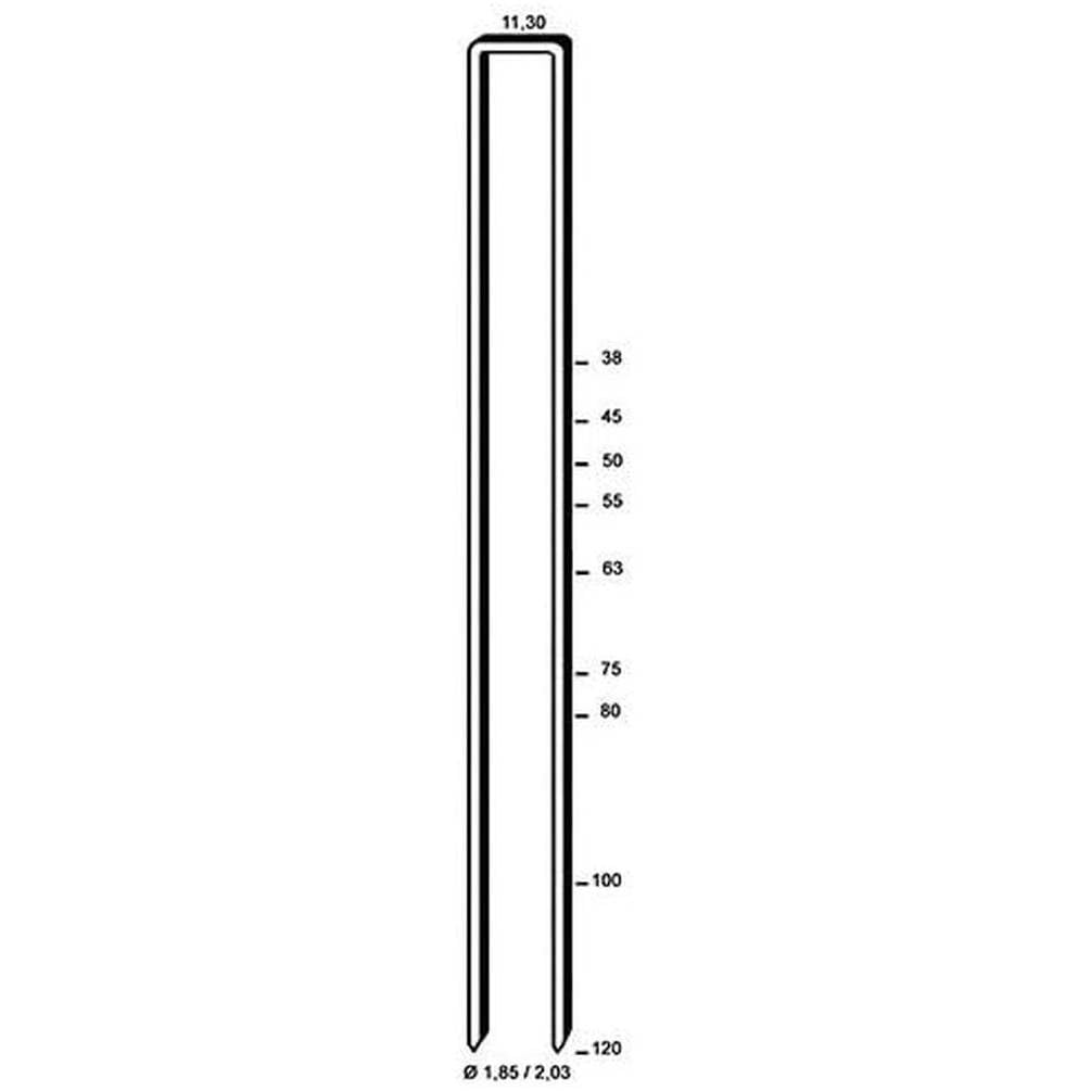 D-Work 7 500 grapas Q-45 (acero inoxidable, 11,3 x 38 x 1,85 x 2,03 mm)