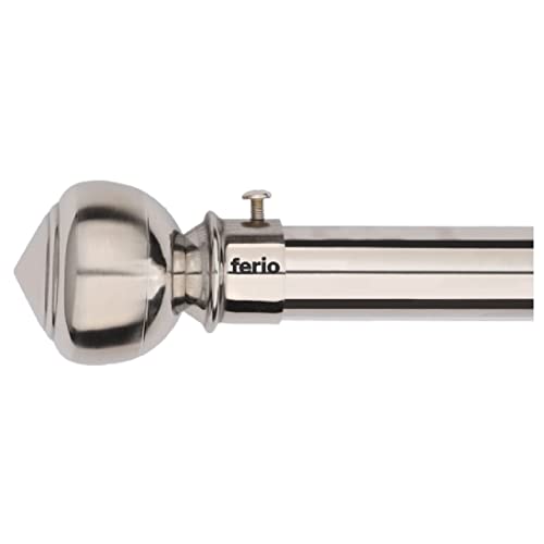 Image of FERIO Stainless Steel Curtain Bracket Holder for Door and Window Accessories Fitting for Bedroom and Kitchen Area for 1 Inch Rod Pocket Size Only Finals Set (Pack of 10)