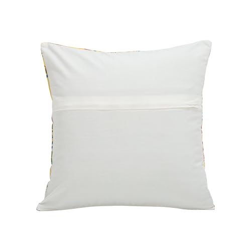 Image of Cushion Cover 24 inch x 24 inch Set of 5 Cotton Paisley Yellow Large Size Sofa Pillow Cushion Covers 60x60 cm for Boho Home Decor Traditional Print Big Size (Only Covers)