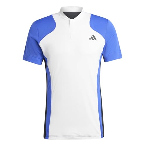 Image of adidas Mens Tennis Pro Heat.RDY FreeLift Polo Shirt White/Blue/Black S