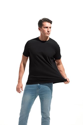 VEIISAR Mens T Shirt - Short Sleeve Crew Neck Soft Fitted Elastic Tees Fresh Classic Tshirts Color 20+4