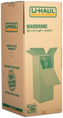 Space Saver Wardrobe Moving Box - 18" x 21" x 46" W x L x H - 1 Box