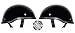 Low Profile Novelty Harley Chopper Motorcycle Half Helmet Skull Cap Shiny Black (Medium 22 1/4