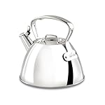 All-Clad Specialty Stainless Steel Tea Kettle 2 Quart Induction Pots and Pans, Cookware Silver