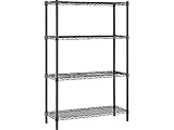 Whalen 990494 4-Shelf Wire Unit 48-Inch W Black (WS184872-4B)