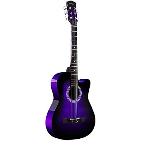 Loivrn 38 Inch Guitar Acoustic Piano String Guitar Beginners Getting Started Practice Mini Guitar Instrument Starter Kit Classical Guitar 3/4 Classical Eucalyptus Guitar (Color : Purple) Cover