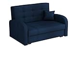 Schlafsofa Viva Gold II mit Bettkasten, 2 Sitzer Polstersofa mit Schlaffunktion inkl. Kissen, Sofa, Sofagarnitur, Bettsofa, Wohnlandschaft, Farbauswahl (Kronos 09)