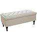 Christopher Knight Home Chantelle Fabric Storage Ottoman, Linen Medium