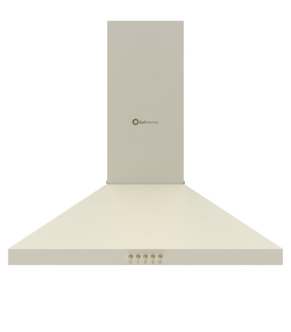 SOLTHERMIC PACK 3 EN 1 CREMA RÚSTICO COCINA GAS F5S40G2 4 JUEGOS HORNO AMPLIO + CAMPANA DECORATIVA 60 CM Y FRIGORIFICO 2P F2PR147C 1,47 x 55 gran capacidad de HASTA 220L y bajo consumo