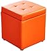 HKAFD Cube Faux Cuir Storage Tabouret Pouf Tabouret Pouf Siège de Banc, Boîte à Jouets avec charnière Top Organisateur Boîte Pouf Poitrine Rose 30x30x35cm