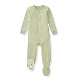 Burt's Bees Baby Unisex Baby Sleeper, Honeysoft Pajamas, One-Piece Zip-up footie PJ, Soft Organic Cotton & Lyocell Blend