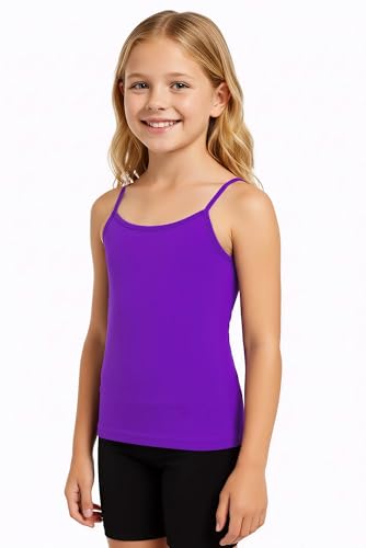 Image of Kurve Girl's Sleeveless Tank Top - Stretch Undershirts Cami Camisole, UV Protective Fabric, Rated UPF 50+ (Made in USA)