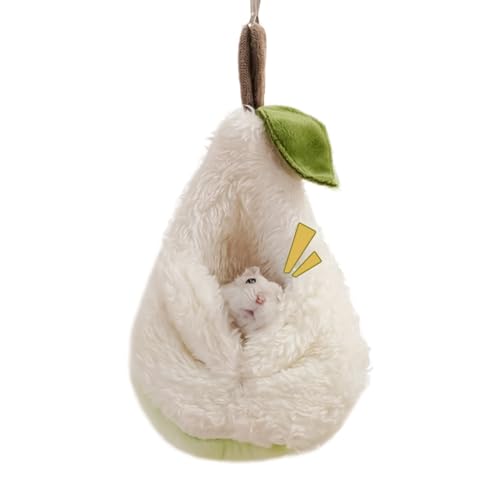 ハムスター ネスト | プラッシュで暖かい,洋梨形 小型 ペット ハウス | 屋内 快適 ウェルネス 静かな時間 家庭の安全 リラクゼーション ペットケア ネスティング