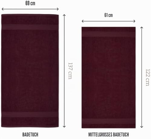 Utopia Towels UT0573 Badetuch-Set, 100% ringgesponnene Baumwolle, mittelleicht und sehr saugfähig, schnell trocknend… – Ansicht 2