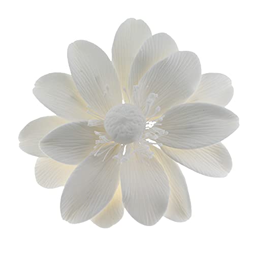 Global Sugar Art Double Anemone Sugar Cake Flowers White, 3 Count by Chef Alan Tetreault