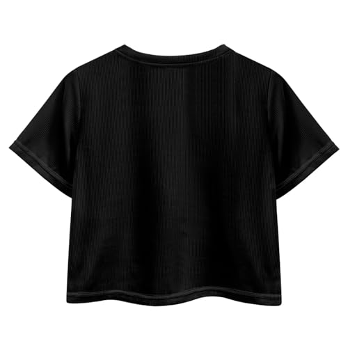 Image of Kids Crop Top Short Sleeve T-Shirts for Girls Size 5-14