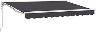 vidaXL Markisenrahmen Anthrazit 300 x 200 cm, Lösung für Garten und Terrasse, Moderne einziehbare Markise, Aluminium-Vordach, wetterbeständige Terrassenüberdachung für den Außenbereich