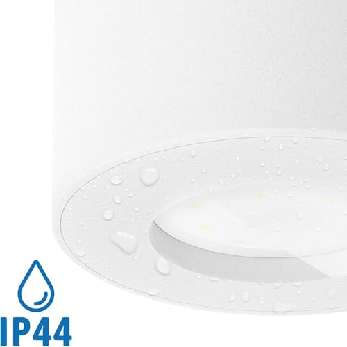 Spot plafond blanc IP44 compact Ø80 mm à montage en surface rapide - 6