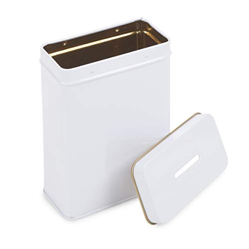 Tin Charity Box Collection Can Money Savings Box Piggy Bank Cash Can (Square) - 4