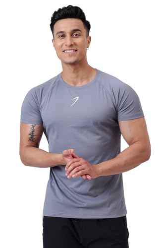 Image of FUAARK Grain Men's Slim Fit Heavyweight Stretchable Raglan Sleeves Gym & Workout Tshirt