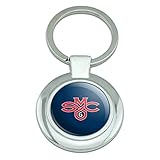 Saint Mary's College Primary Logo Keychain Classy Round Chrome Plated Metal