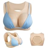 Silicone Breastplate B-G Cup Fake breasts forms Fake boobs Low neckline Back cutout For Crossdresser Drag Cosplay