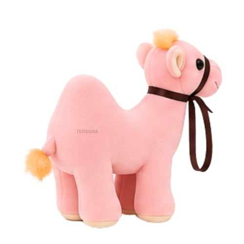 Image of Camel Soft Toy for Girls Boys Kids, Pink, Animal Stuffed Baby Teddy Gift Birthday, 23 cm