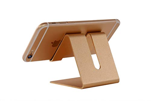 Image of HAMSA Mobile Phone Stand - Genuine Aluminium - Anodised Finish (Gold)