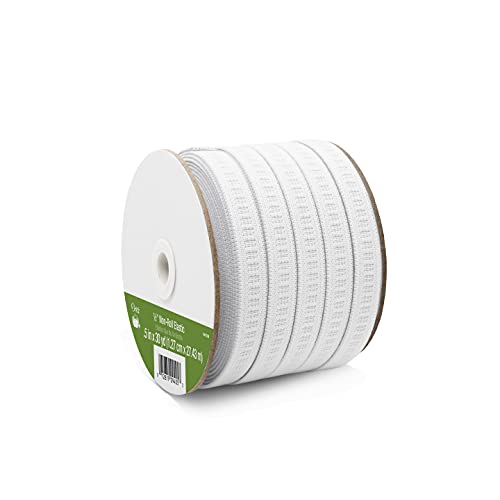 Dritz 9405W Non-Roll Woven Elastic, White, 1/2-Inch By 30-Yard #TOP1