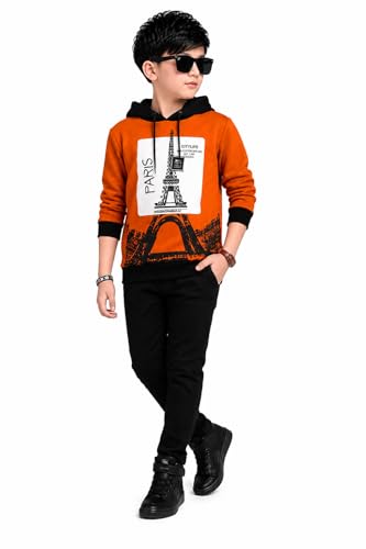 Image of LilBits Boys Summer Co-Ord Set Cotton Blend T Shirt & Lower Set for Kids Boys (2-16 Yrs), Typography Printed Casual Clothing Set, Regular Fit