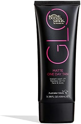 Bondi Sands GLO Matte One Day Tan | Instantly Provides a Flawless Bronze Finish for Face & Body | Transfer and Water Resistant | 100 ml/3.38 Oz