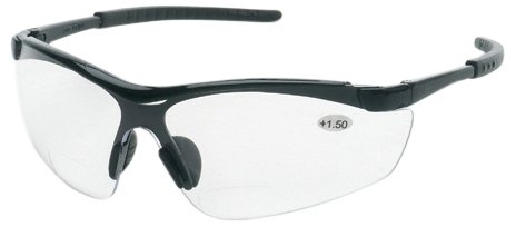 Liberty Glove & Safety AMZ1775C15 ProVizGard Synergy Protective Eyewear, Bifocal +1.5 Clear Lens, Black Frame (Case of 12 Pairs)