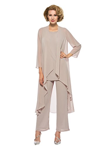 Dressvip - Gilet senza maniche in chiffon, 3 pezzi, per occasioni speciali Colore 3 44
