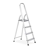 Basics: Maße aufgeklappt H x B x T: ca. 142 x 43 x 71 cm - Mit 150 kg belastbar - In silberner Optik