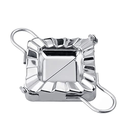 SWOOMEY 1pc Dumpling Mold Cake Stencil Dumpling Maker Metal Dumpling Mould Dumpling Skin Maker Wooden Dough Press Pizza Press Tool Hand Pie Ravioli Cooking Utensils Mother Stainless Steel