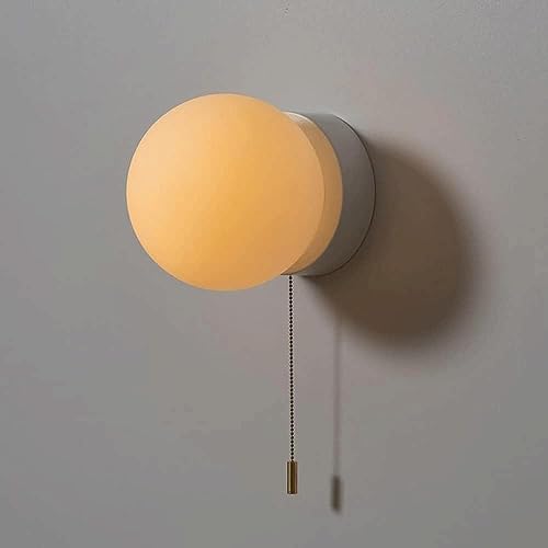 Lampe murale boule de chevet rétro avec interrupteur pour salle de bain