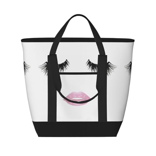 Sac isotherme grande capacité noir idéal pour la plage et le voyage