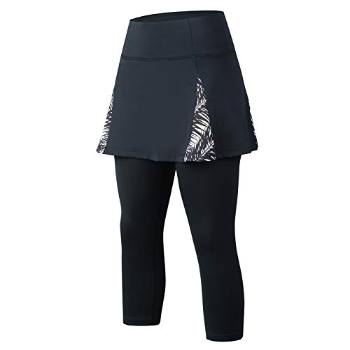 ANIVIVO Women's Tennis Skirted Leggings with Pockets