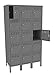 Tennsco BS5-121812-3-CPY 5 Tier Box Locker with Legs, Assembled, 15 Openings, 36" Width, 18" Length, 66" Height, Champagne/Putty