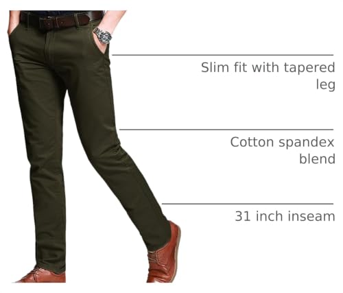 Image of Match Men's Regular Fit Comfort Stretch Casual Chino Pants