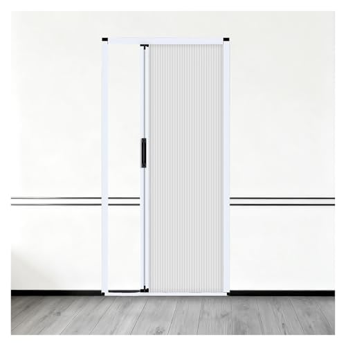 Puerta de acordeón interior, diseño plegable retráctil sin taladrar con marco de aluminio, ahorro de espacio para dormitorio, baño, cocina, oficina