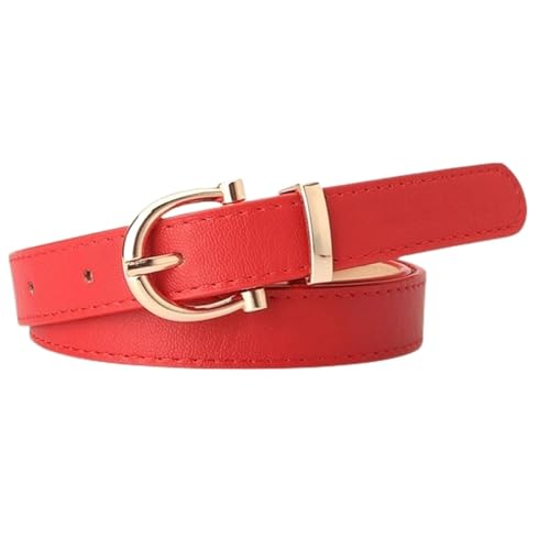 Skinny Belts, Waist Belt Women Belts Leather Fashion Thin Dress Alloy Pin Buckle Adjustable Retro