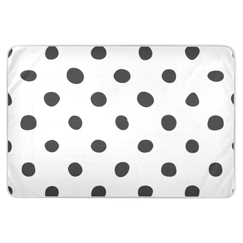 Classic Cow Black Polka Dot Waterproof Pads, Pee Pad for Kids Bed Washable, Reusable Pads for Incontinence