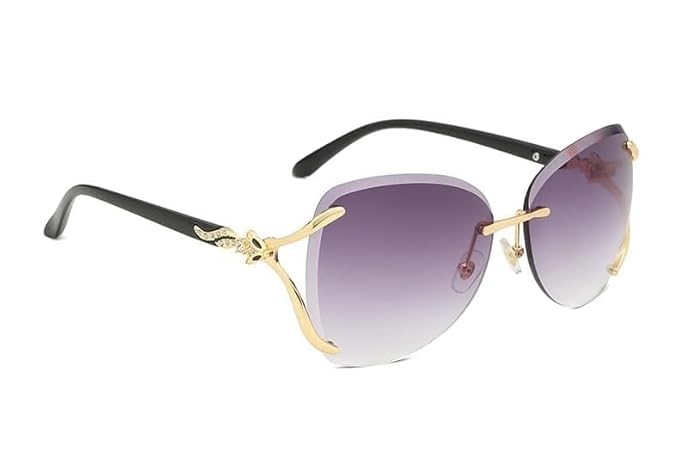deseox Designer Fashionable Sunglasses for Women Rimless Diamond Stone Trendy, Stylish Sunglasses UV400 Protective for Driving Shades Premium Gift Item-picture-17