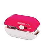 MGUOTP Office Stapler Staple Free Stapler Multifunctional Mini Portable Stapleless Stapler 3 in 1 Press Punching Machine for Book Paper Binding Desktop Staplers (Color : Red)