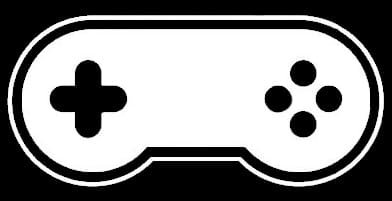 Autocollant vinyle manette de jeu blanc 14x7.6 cm pour voiture et pc