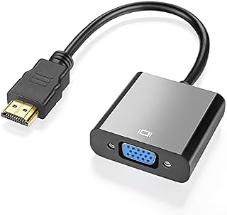 WILLIZTER HDMI Male to VGA Female Adapter Cable Converter Extension Extender Gold Plated Connectors Compatible with PC Computer Desktop Laptop Monitor HDTV Projector