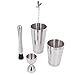 11PCS Cocktail Shaker Set with Stainless Steel Finish for Home Bartending Includes All Necessary Mixing Tools for Mixology Fun (Silver)
